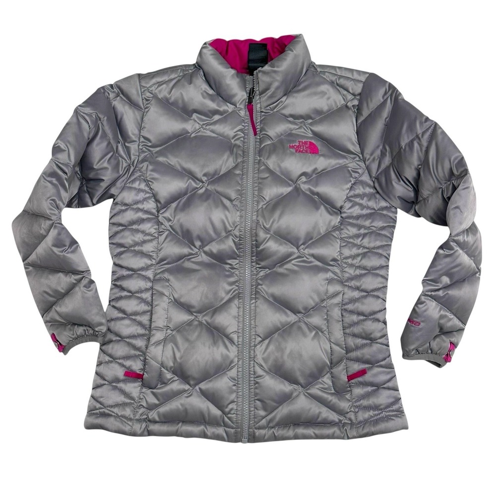 The North Face Jacket Girls Large 14/16 Gray Goose‎ Down 550 Fill Puffer Coat